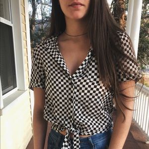 Checkered Button Up